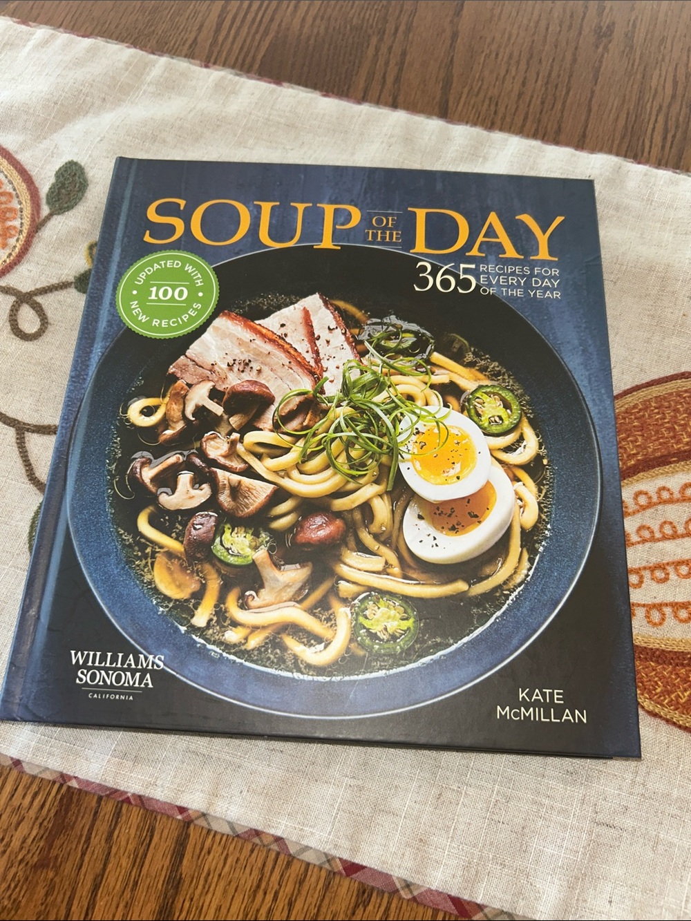 Williams Sonoma Soup of the Day Cookbook — Navy Blue Cover